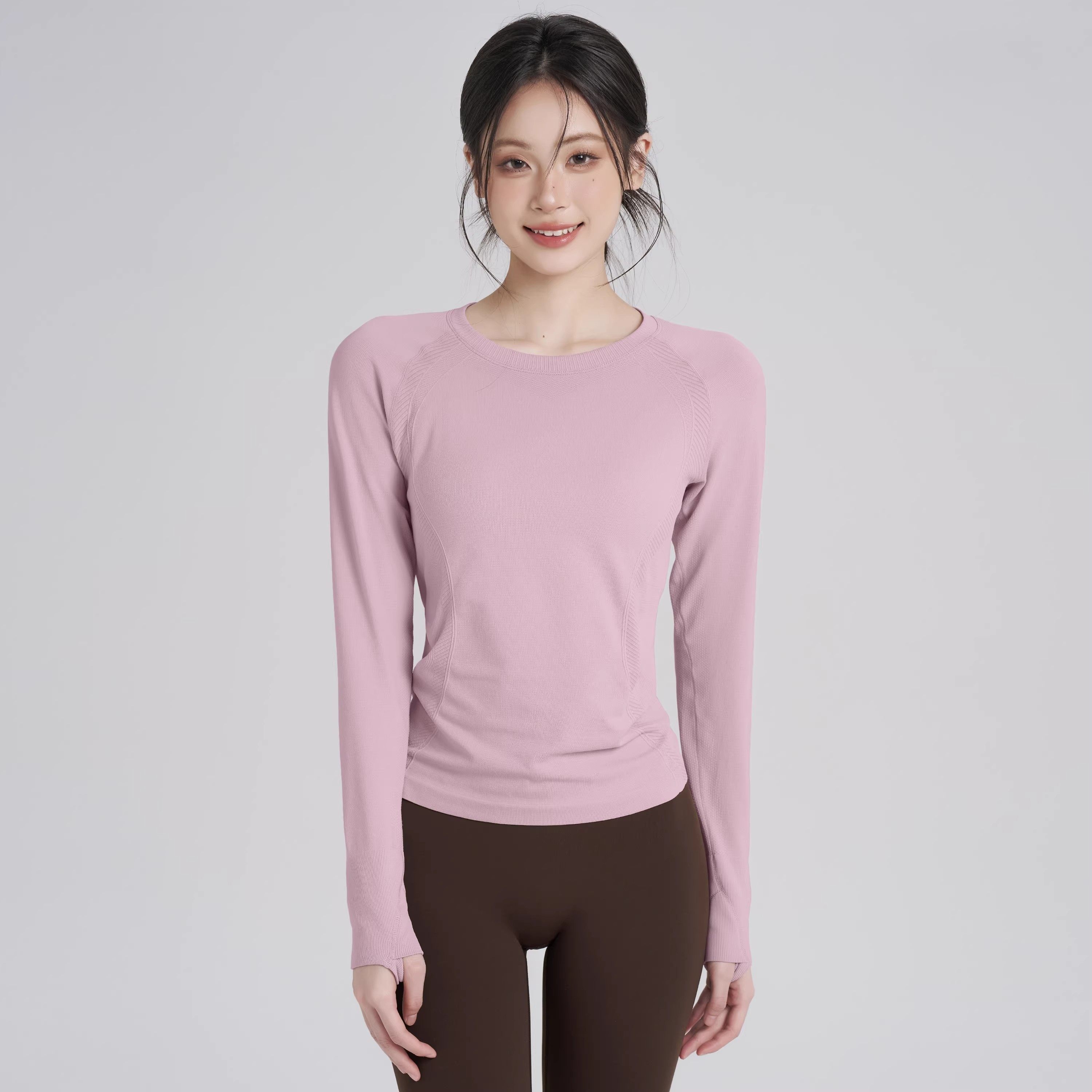 LULU VURU速干瑜伽服长袖女修身显瘦跑步T恤普拉提运动健身服上衣,运动服/休闲服装,健身衣,淘宝优惠券,粉丝福利购,淘宝优惠卷