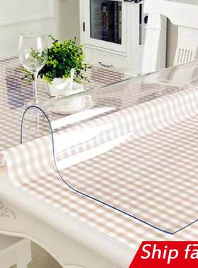 PVC Table cloth Transparent Cover Waterproof Mat Rectangle