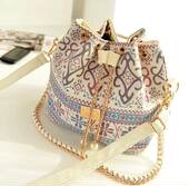 bag shoulder chain Women bucket canvas women handbag