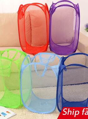 washing clothes laundry basket bag bin hamper 折叠脏衣篮卡通