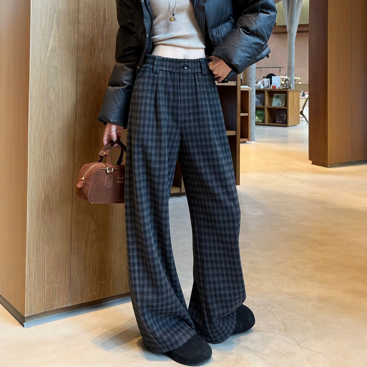 加绒加厚 温暖舒适 经典格纹 复古格调