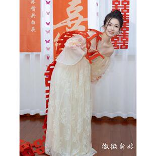 晨袍女新娘礼服高级感小众超仙2025新款后花园度假连衣裙俏皮可爱