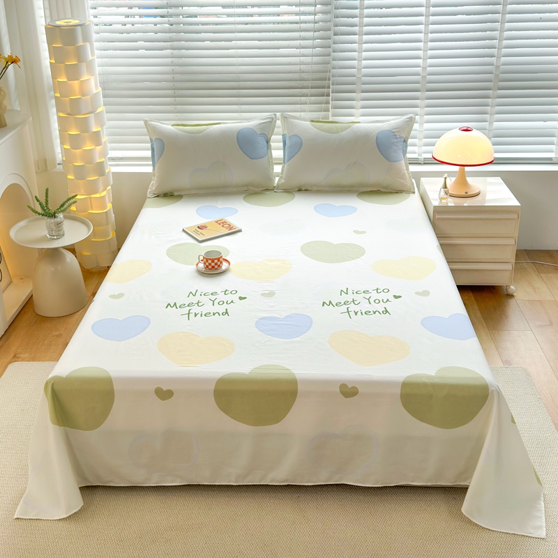 夏季新款水洗棉床单不起球不褪色