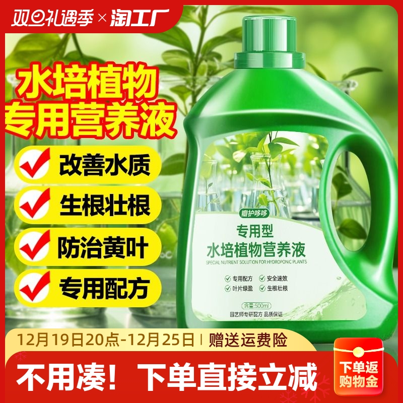 水培植物专用型营养液富贵竹铜钱草碗莲米竹龙柳水竹子绿萝通用型