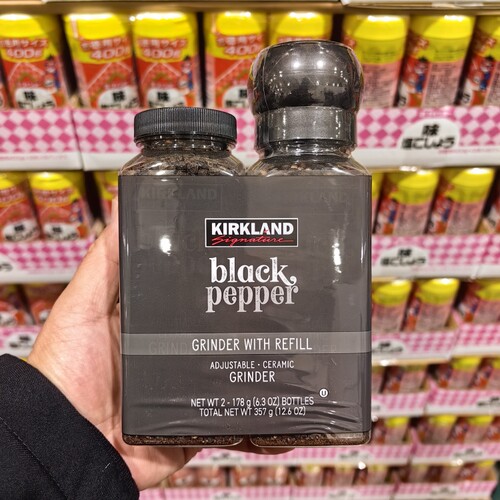 美国科克兰黑胡椒粒356g含研磨器