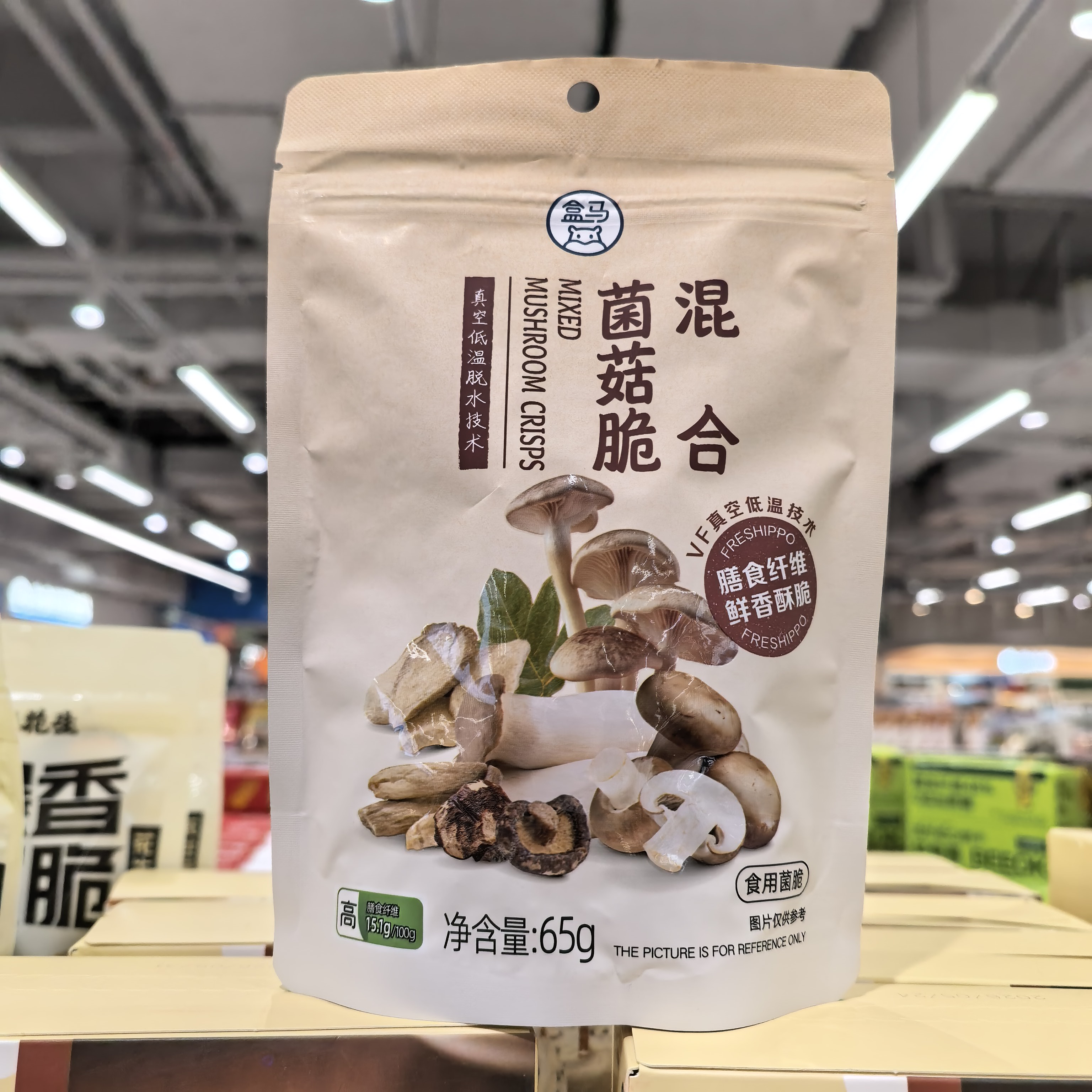 盒马鲜生混合菌菇脆65g鲜香酥脆图片