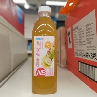 盒马NB芭乐话梅云雾茶果汁饮料1L