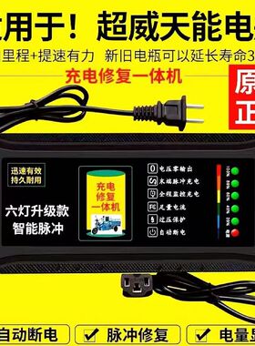 自动断电二轮三轮电动车电瓶车充电器48V60V72V铅酸电车修复通用