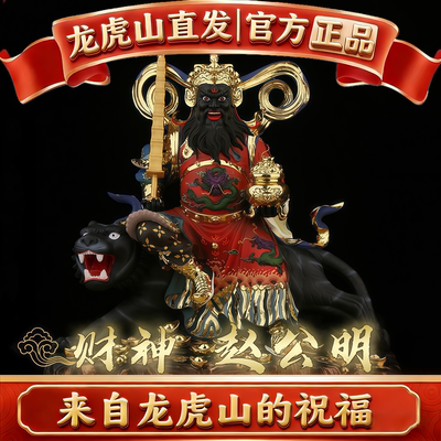 龙虎山武财神赵公明真身神像佛堂客厅办公室店铺家用供奉招财摆件