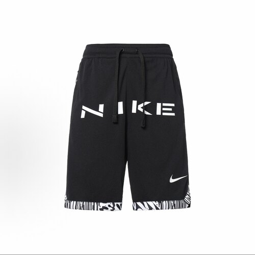 Nike SS23 耐高篮球系列印花抽绳系带直筒宽松篮球裤 FJ7229-010