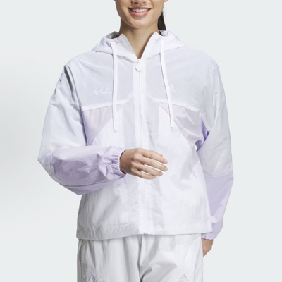 adidas Rco Windbreaker拼色运动休闲连帽夹克女款  IP0751