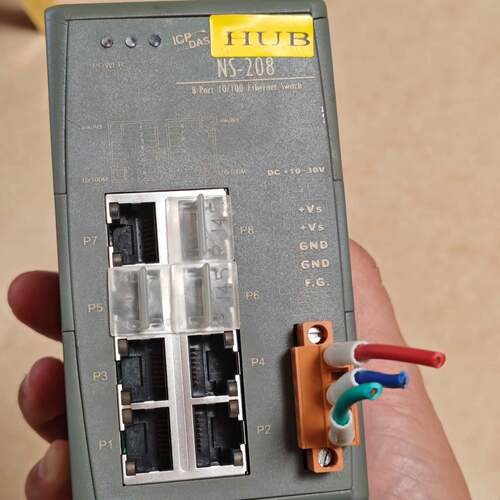 可维修ICPDAS 泓格 NS-208 导轨式8口工业交换器，图片议价