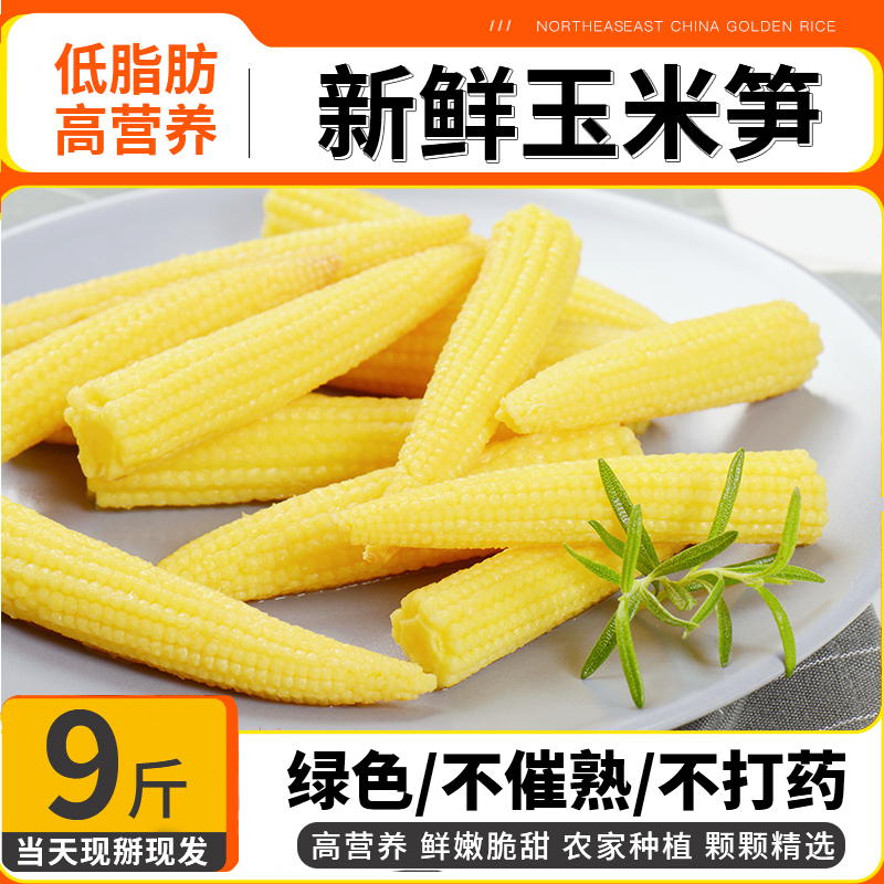 水果玉米笋新鲜迷你小玉米芯仔婴儿带皮带须应季蔬菜火锅嫩玉米棒