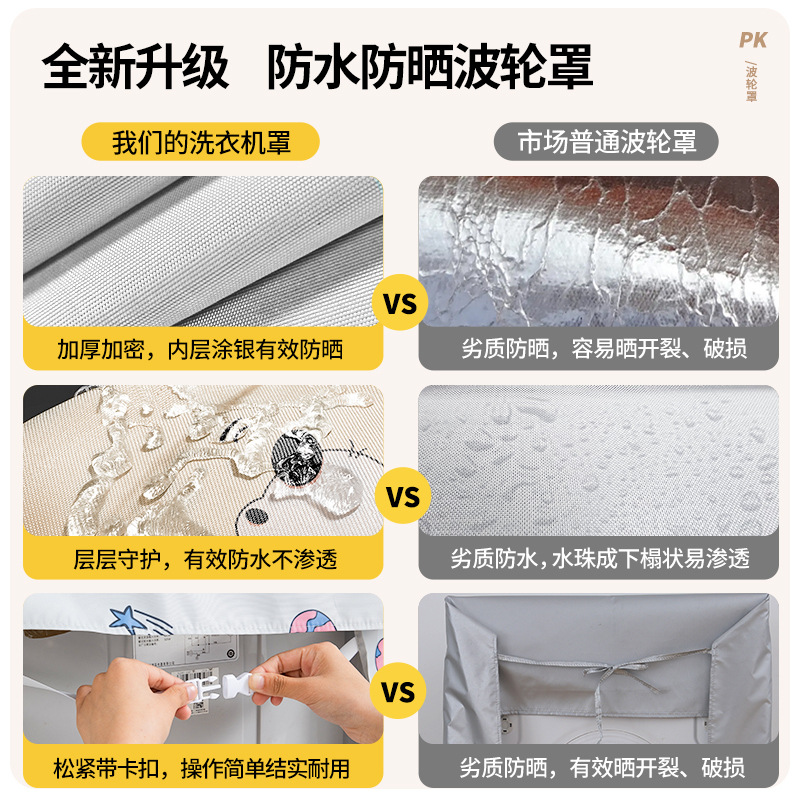 洗衣机防晒罩滚筒小天鹅海尔全自动10公斤洗衣机套罩防水浴室专用
