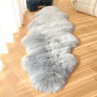 Australian wool sofa cushion, carpet, fur one-piece bedside blanket, whole sheepskin mat, long-haired irregular bedroom blanket thumbnail 4