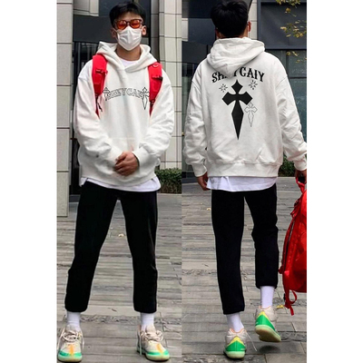 重磅男款美式痞帅青少年连帽卫衣