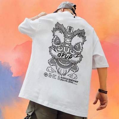 重磅纯棉短袖gfup美式复古