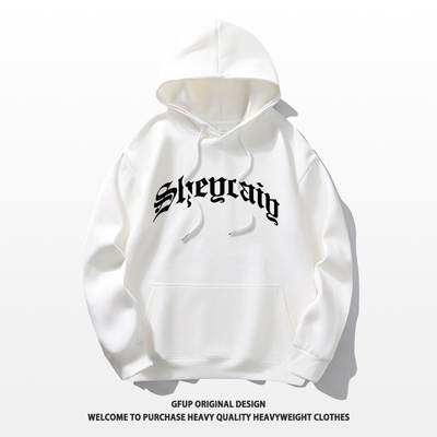 重磅男款美式休闲高级感连帽卫衣