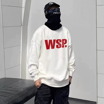 早秋男生穿搭圆领卫衣2025新款潮牌痞帅日系少年感长袖上衣打底衫