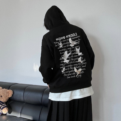 美式高街青少年重磅加绒卫衣