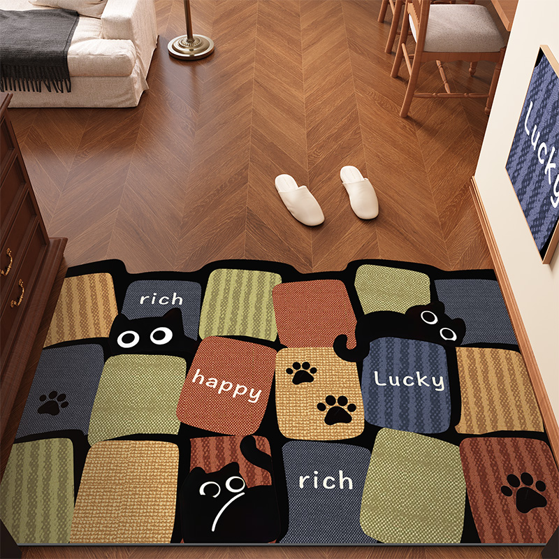美式入户门地垫异形可裁剪玄关家用脚垫可擦免洗进门地毯耐脏防滑