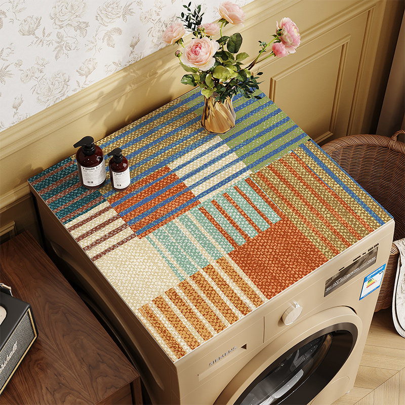 美式高级感洗衣机垫皮革防尘防水