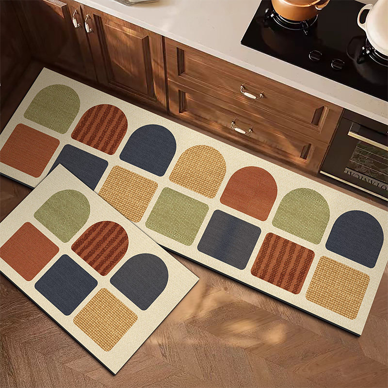 美式简约厨房地垫防滑防水防油可擦免洗长条地毯厨房专用pvc脚垫,居家布艺,厨房地垫,淘宝优惠券,粉丝福利购,淘宝优惠卷