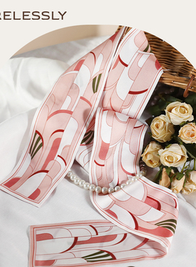 CARELESSLY 如梦里 原创桑蚕真丝丝巾发带绑包头巾飘带领巾秋冬女