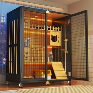 铁门猫别墅超大自由空间猫笼子家用豪华猫窝猫厕所一体猫窝猫房子