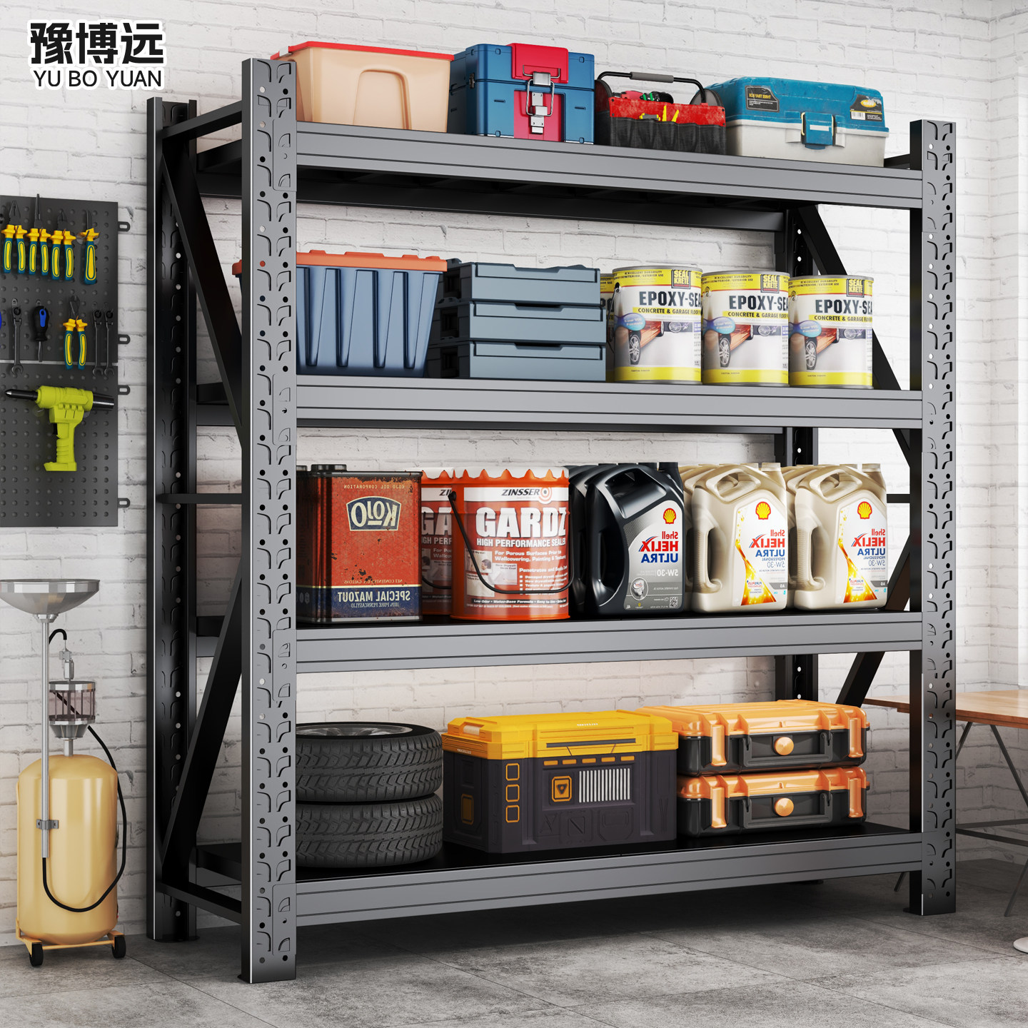 仓储货架置物架多层仓库重型货物架超市车库快递架家商两用置物架