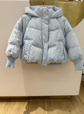 F2ACF4205太平鸟童装mini peace 2025冬季新款女童保暖连帽羽绒服