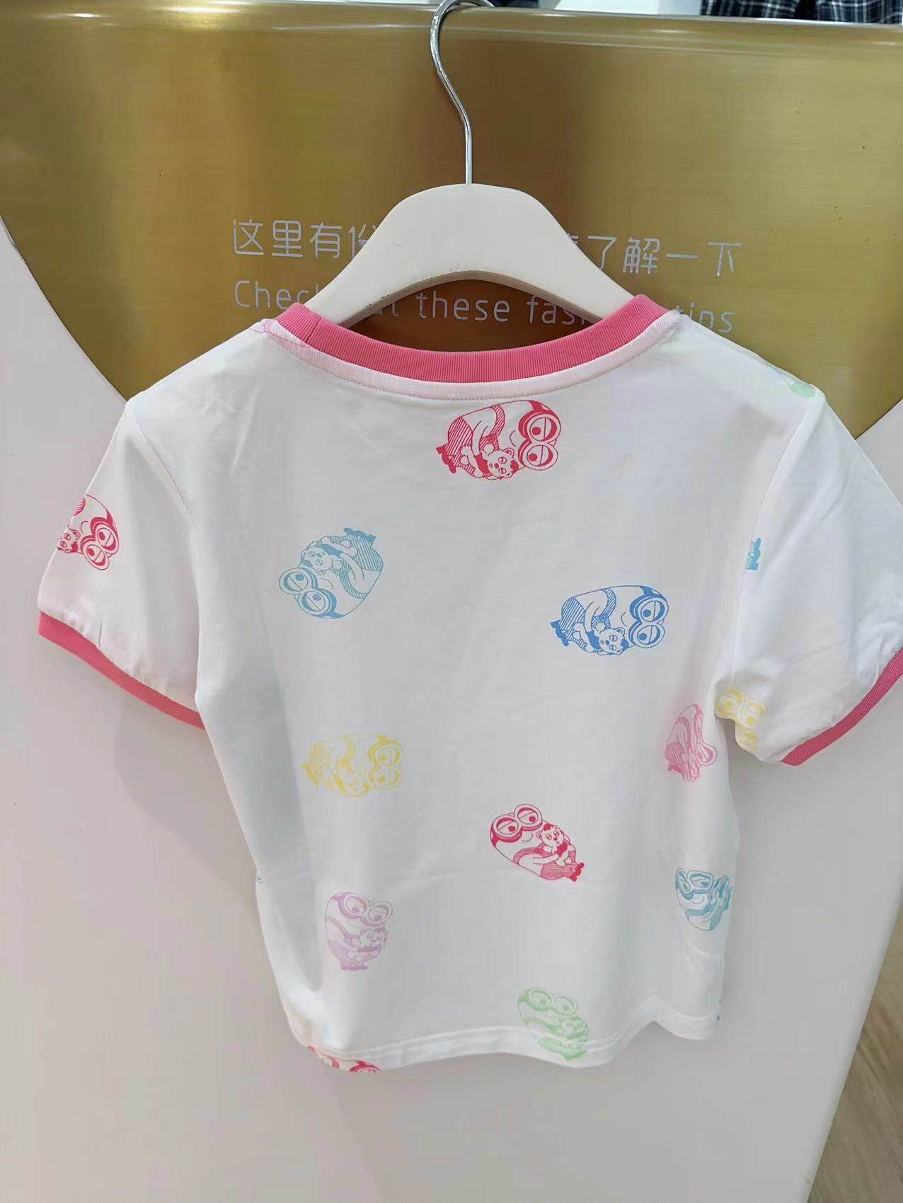 F2CNE2219mini peace太平鸟童装2024女童夏新品小黄人印花短袖T恤