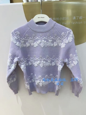mini peace2024冬季新款女童针织毛套衫F2EBE4234