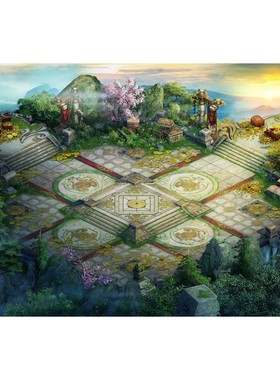 [2D素材] 烽鼎江山2.5D地图 3渲2场景资源 51P