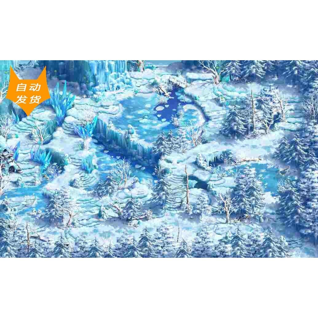 [2D素材] 冰雪高清场景地图图包 115P