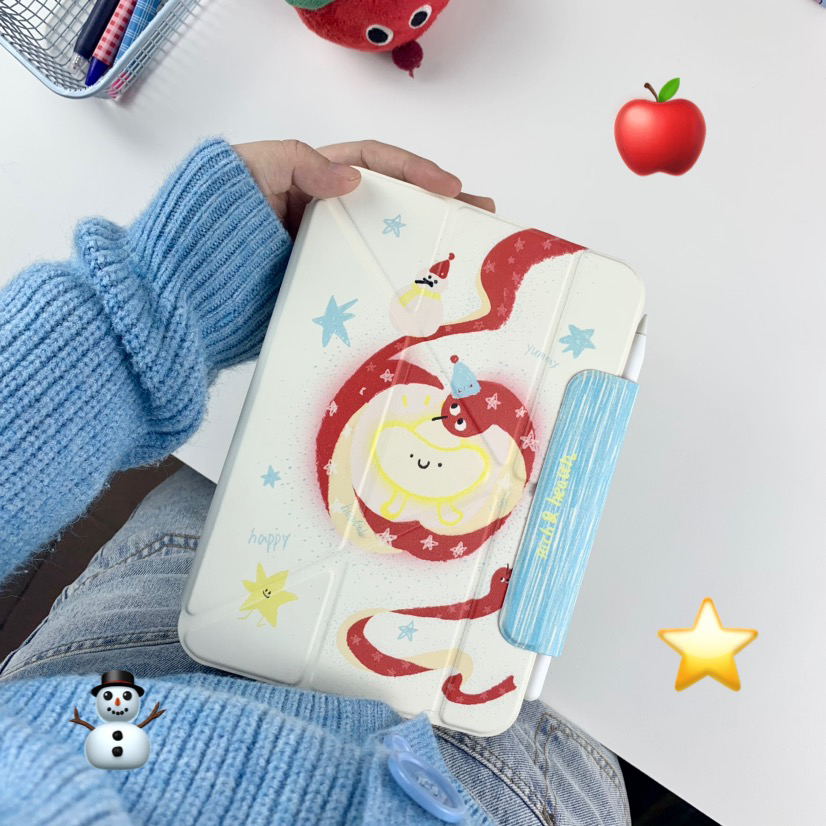 保护壳平板蛇年2025浅色苹果可爱3+Y型y折双面夹磁吸搭扣iPadPro11寸air4/5笔槽亚克力保护套