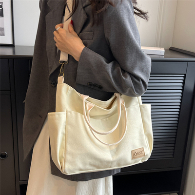 帆布包通勤上课手提袋单肩斜挎包