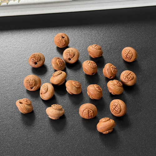 天然桃核圆福手工DIY材料