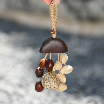 新中式平安佑福挂铃包包挂件森系