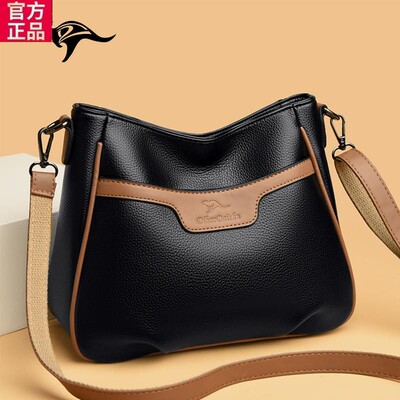 官方袋鼠专柜正品品牌真皮女包2024新款潮百搭大容量中年送妈妈包