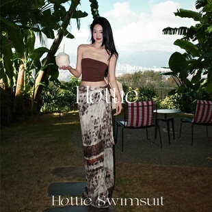 性感度假风抹胸泳衣女 女夏季 泰国云南西双版 纳旅游穿搭名族风套装