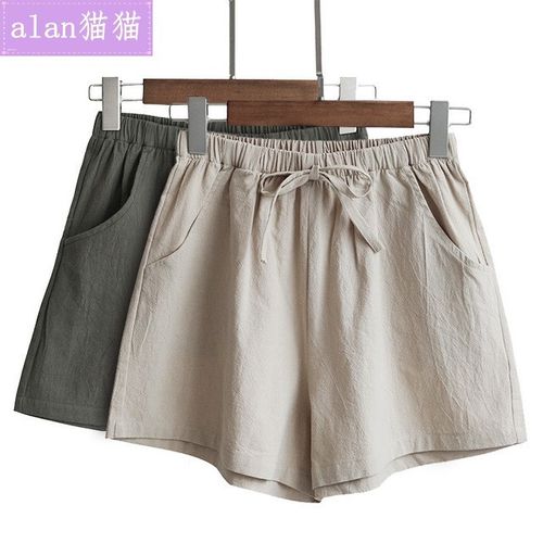 loose short pants shorts for women knot运动休闲热短裤宽松女