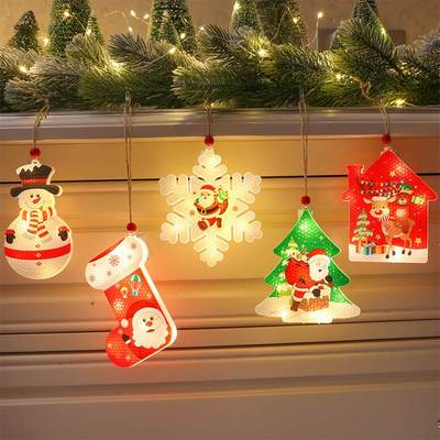Christmas decoration pendant small night light tree 装饰挂件
