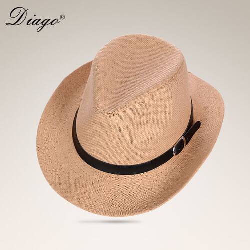 Summer sunscreen travel vacation beach woven cowboy hat草帽