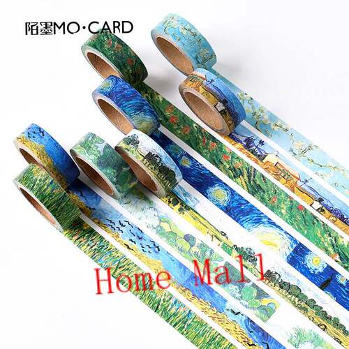 1 pcs Washi Tapes DIY Van Gogh Painting paper Masking tape D