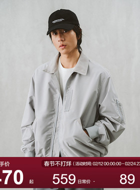 MOSEALAND 秋季外套男特氟龙三防多口袋翻领经典b15飞行员夹克潮