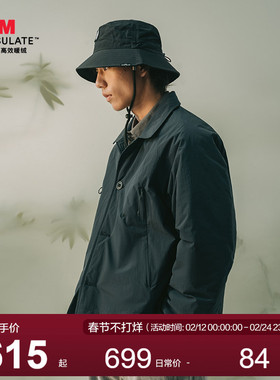 MOSEALAND 冬季棉衣男新雪丽棉填充多口袋翻领户外保暖棉外套潮