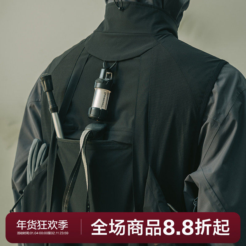 MOSEALAND 春季户外马甲男防泼水撞面料多口袋日系立领机能背心潮,男装,常规马甲,淘宝优惠券,粉丝福利购,淘宝优惠卷
