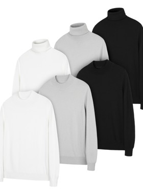 DESERTO 【第二件半价】美利奴羊毛混纺自发热半高领高领长袖打底