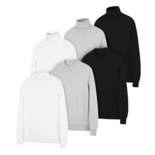 DESERTO 【第二件半价】美利奴羊毛混纺自发热半高领高领长袖打底